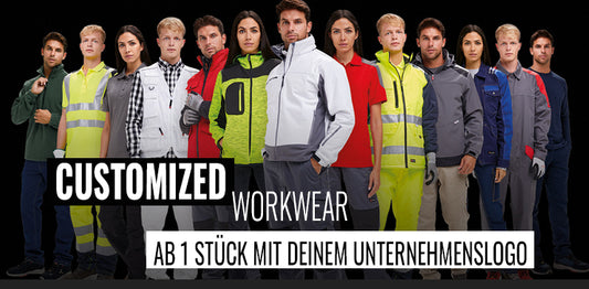 Personalisierte Arbeitskleidung - mit eigenem Firmenlogo bereits ab 1 Stück