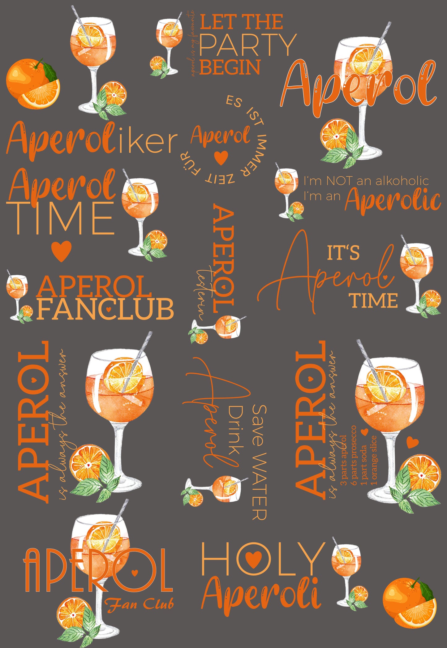 Ready 2 Go - Sticker Set "Holy Aperoli" A4 druck-guru