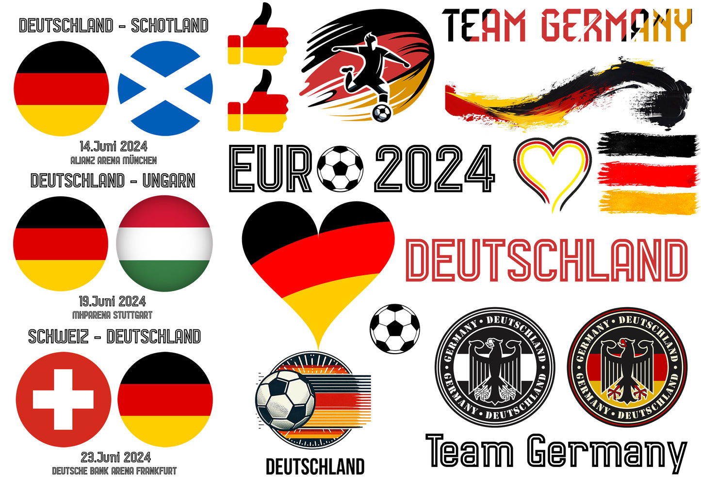 Ready 2 Go - Sticker Set "EM 2024" druck-guru