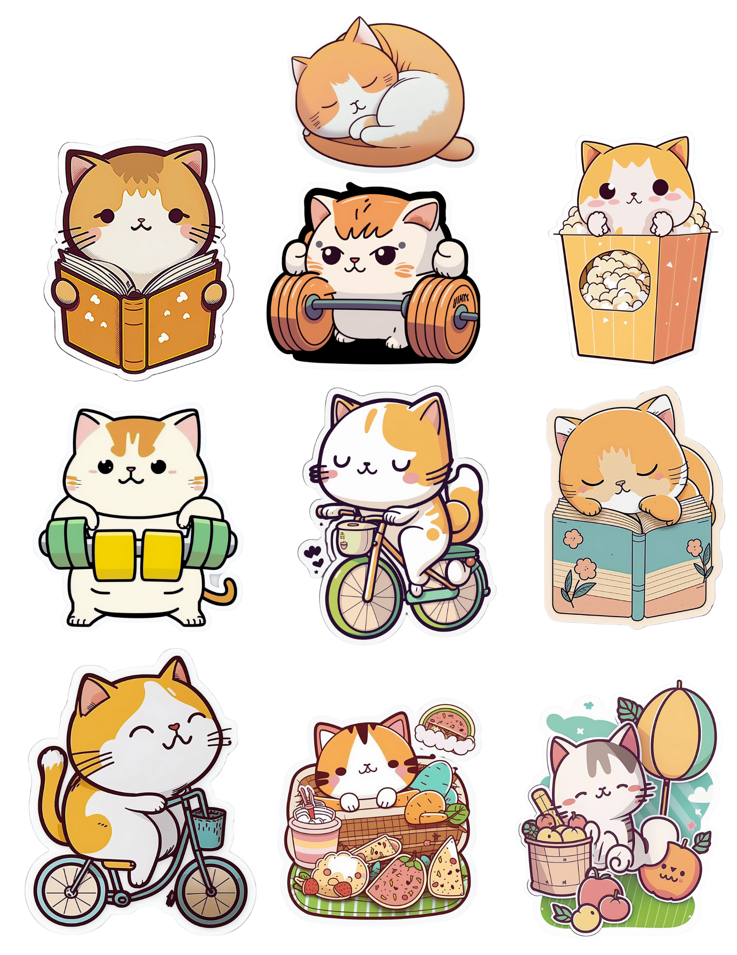 Ready 2 Go - Sticker Set "Cats" A4 druck-guru