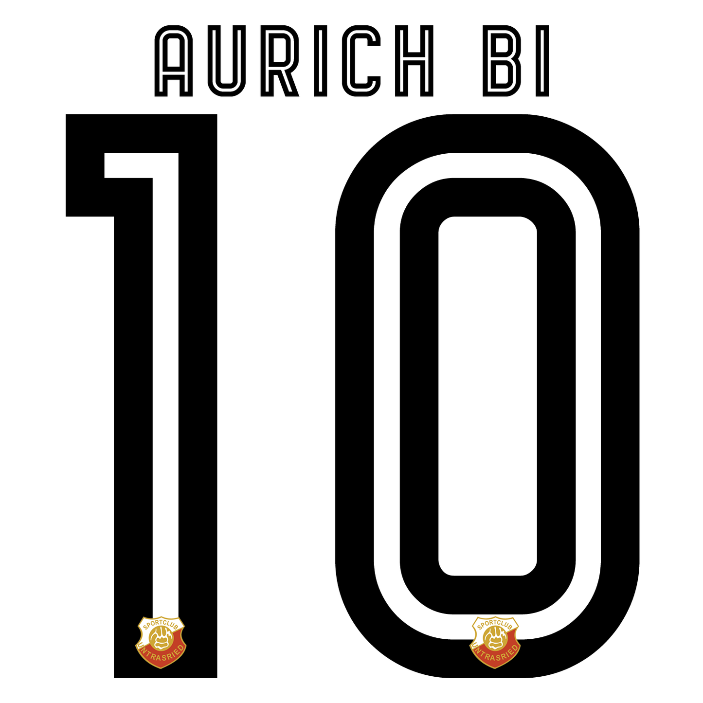 Nummernsatz "Aurach-Bi" + Teamlogo druck-guru