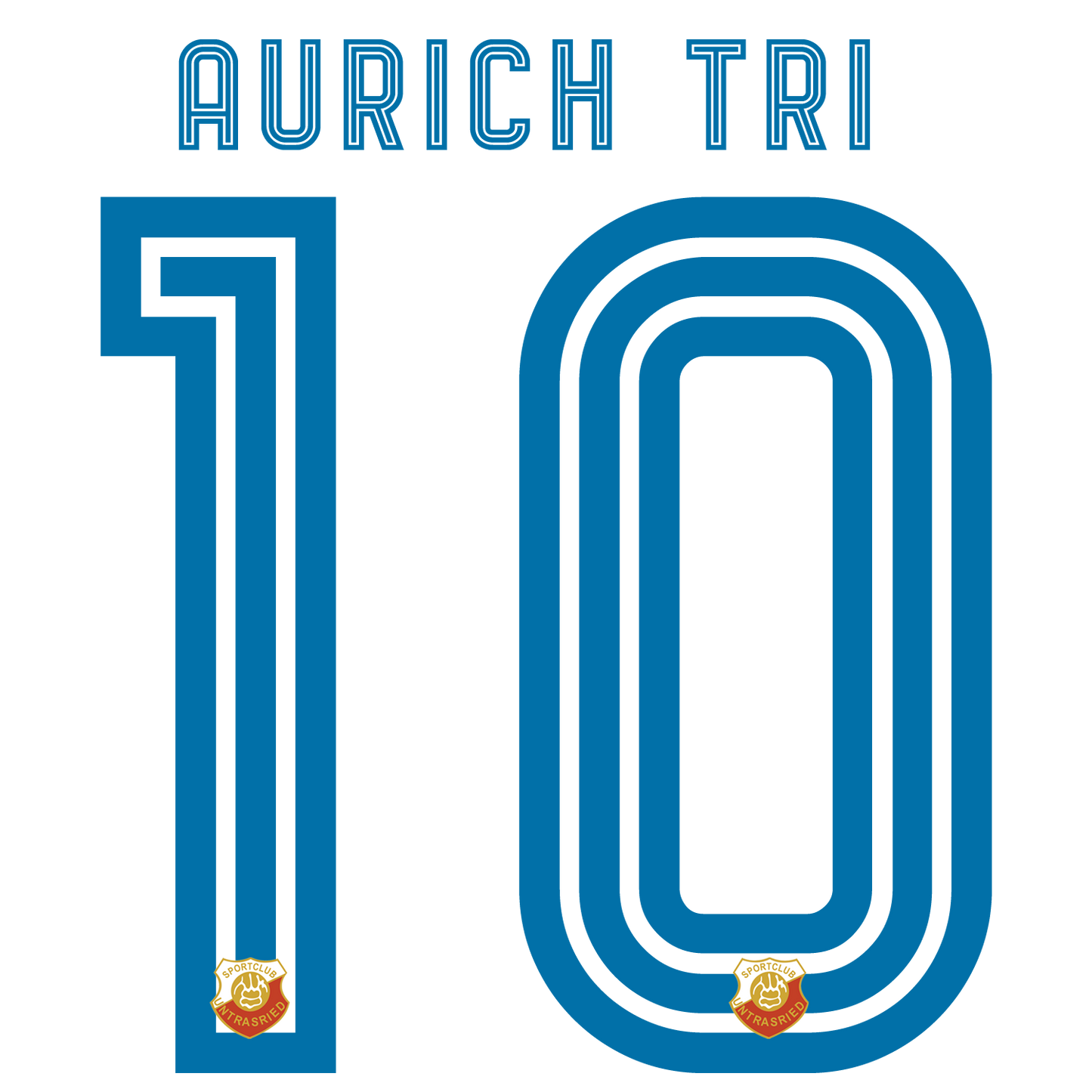 Nummernsatz "Aurach-tri" + Teamlogo druck-guru