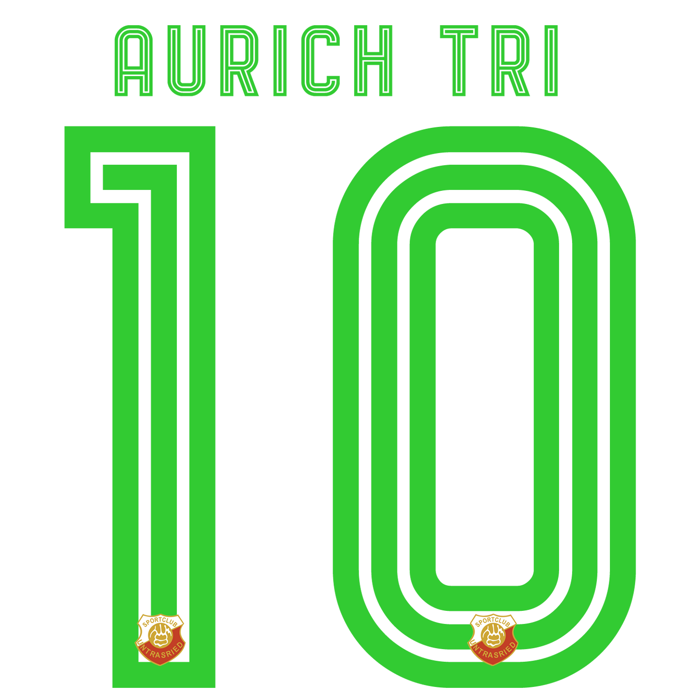 Nummernsatz "Aurach-tri" + Teamlogo druck-guru