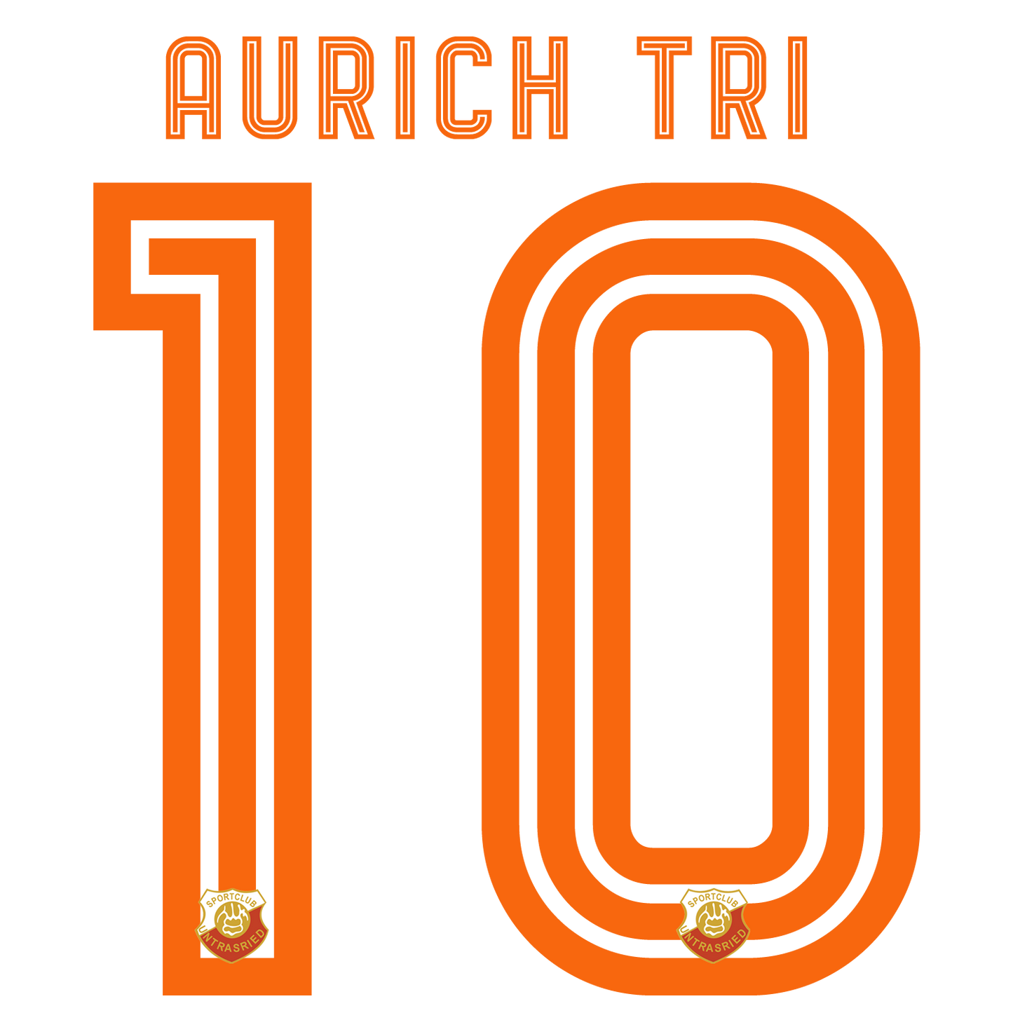 Nummernsatz "Aurach-tri" + Teamlogo druck-guru
