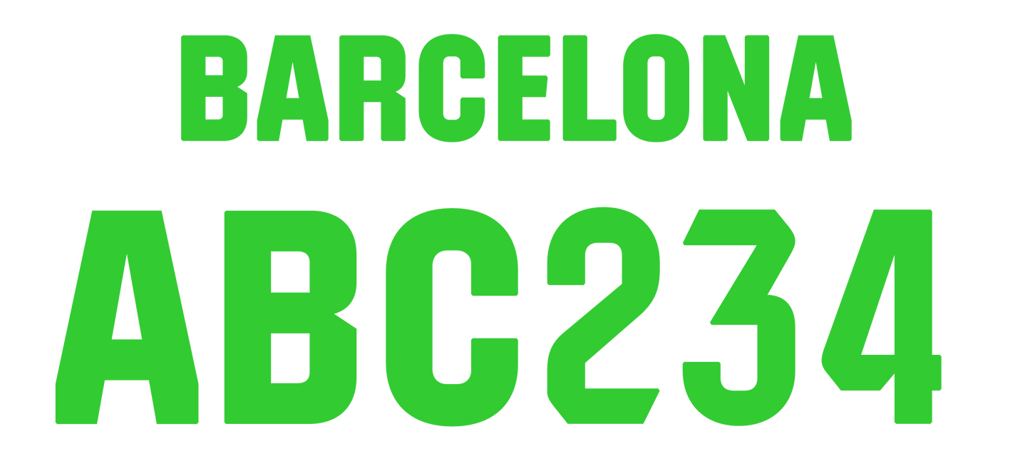 Nummernsatz "Barcelona" druck-guru