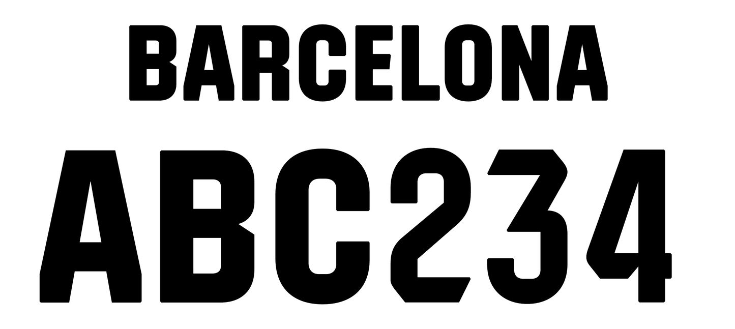 Nummernsatz "Barcelona" druck-guru