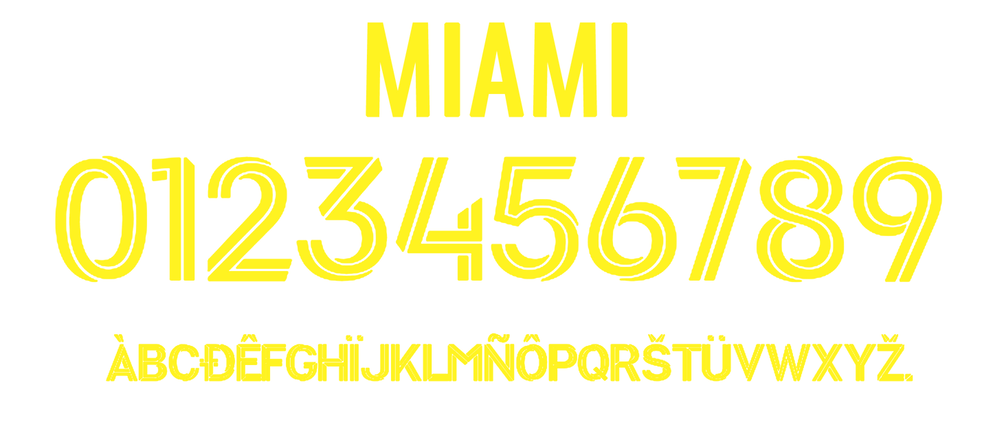 Nummernsatz "Miami" druck-guru