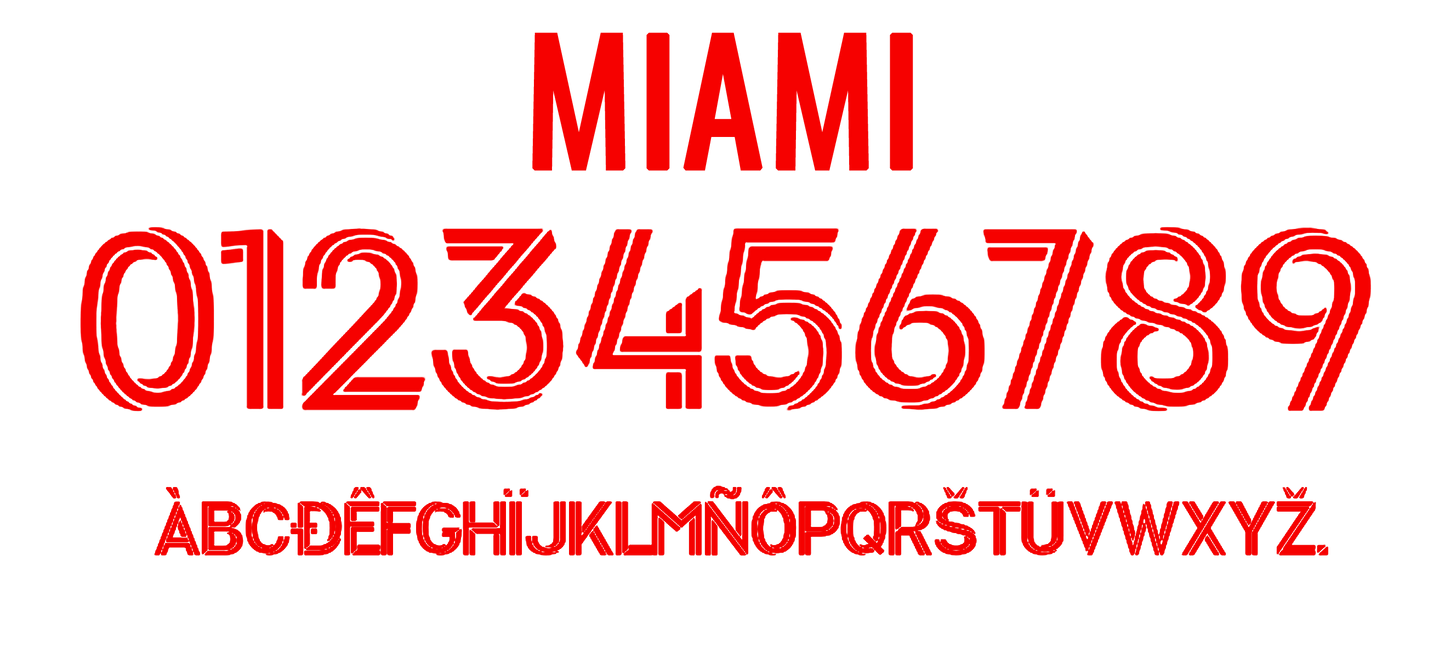 Nummernsatz "Miami" druck-guru