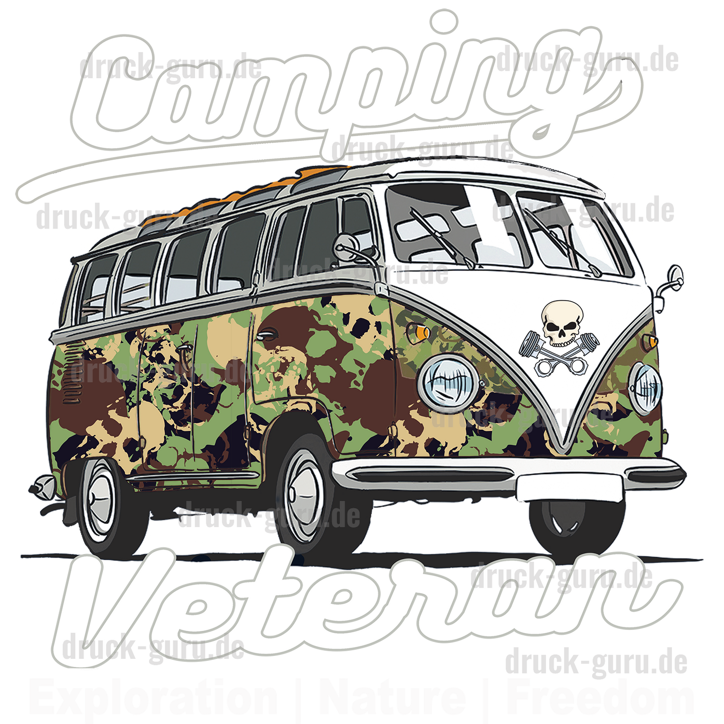 Bügelbild "Camping Veteran" druck-guru