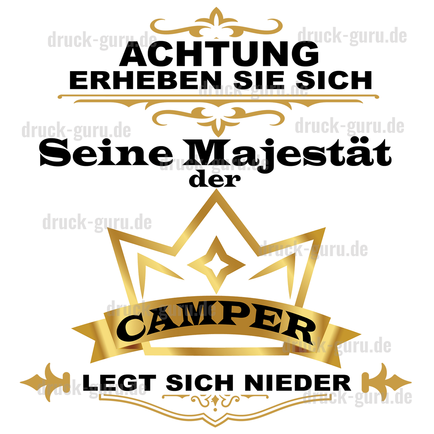 Bügelbild "Majestät" druck-guru