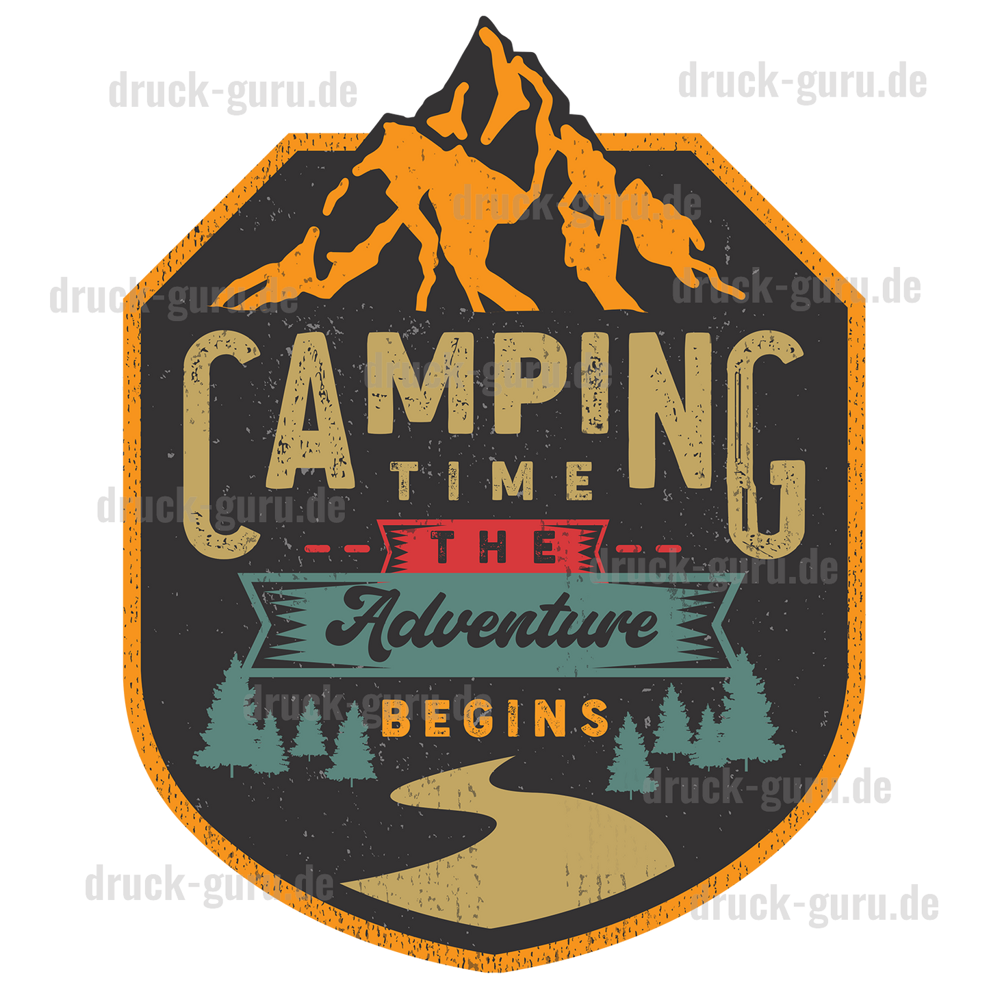 Bügelbild "Camping Time" druck-guru