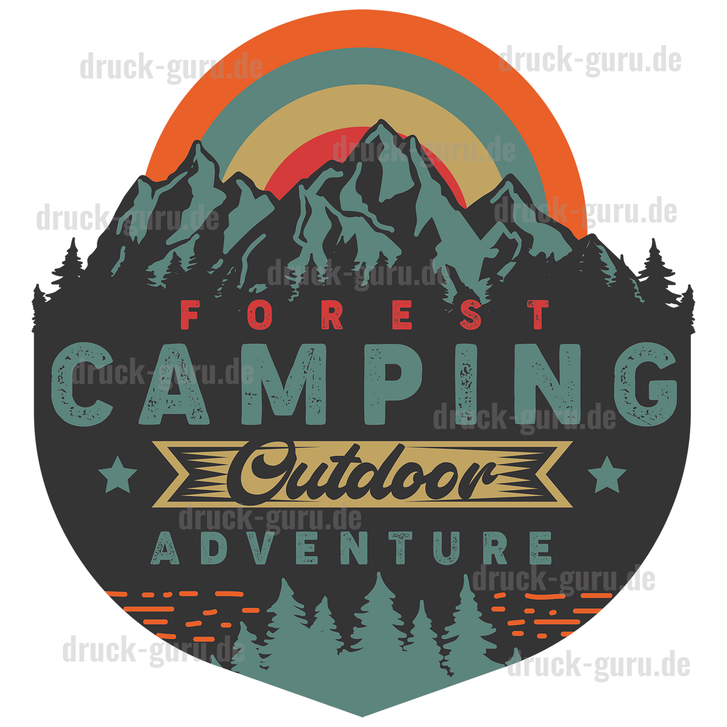Bügelbild "Forest Camping" druck-guru
