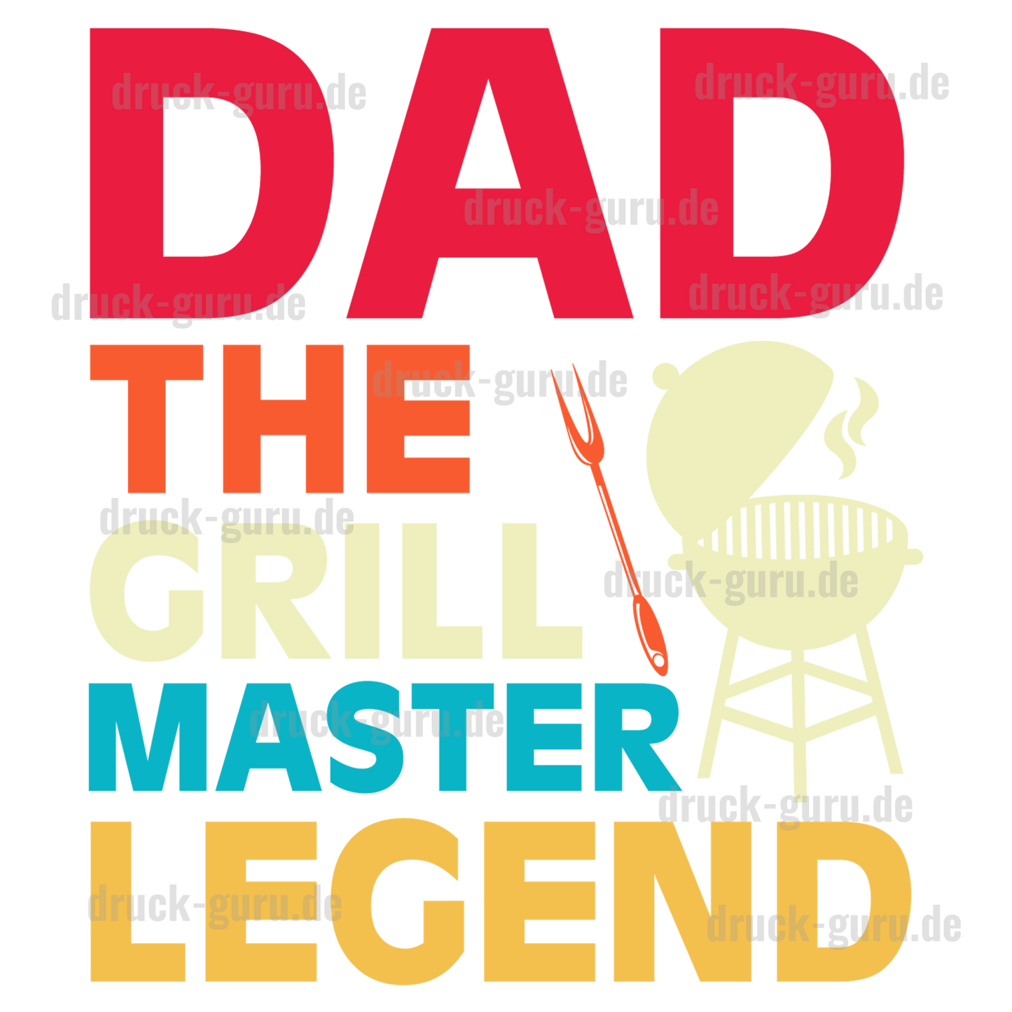 Bügelbild "Dad Legende" druck-guru