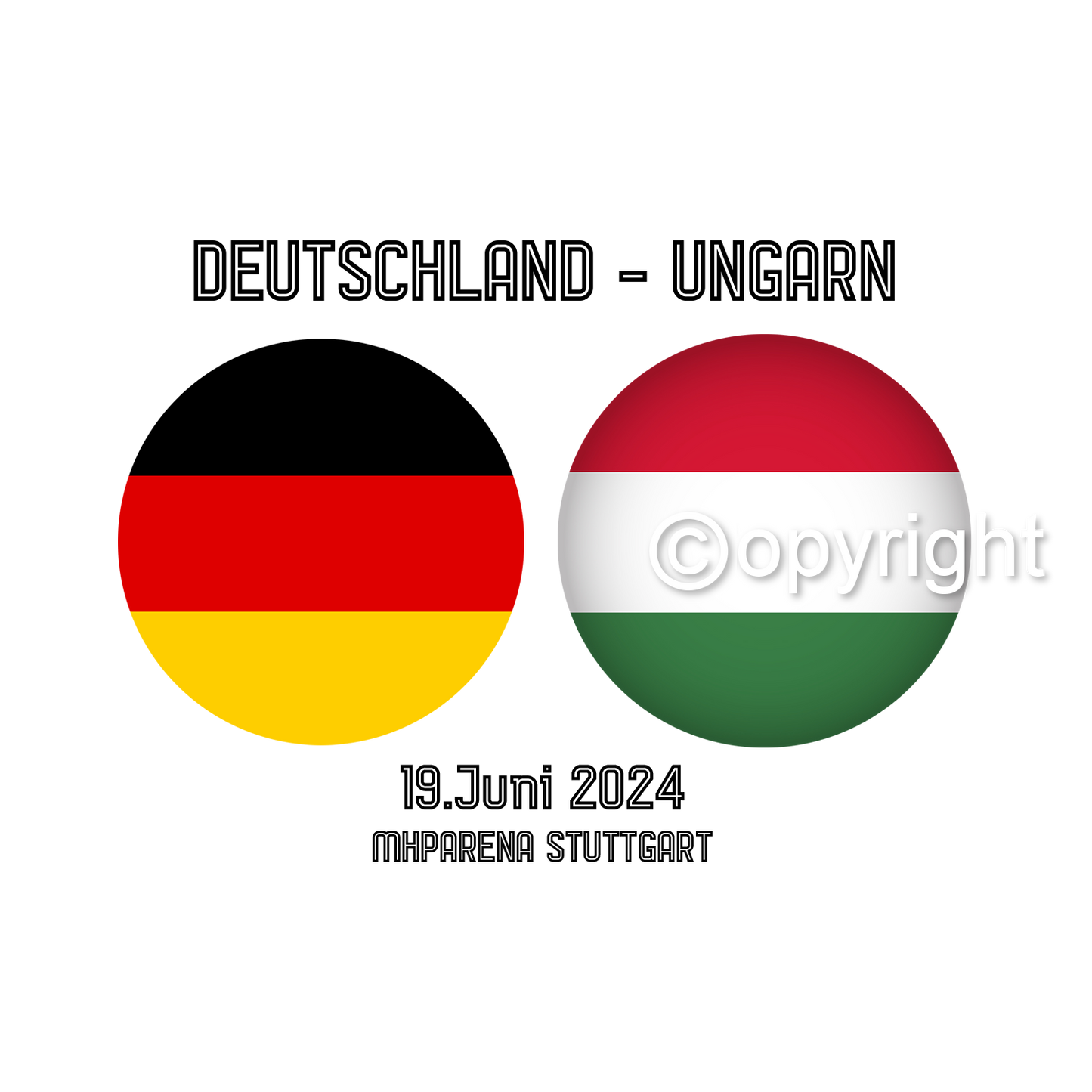 DTF Transfer EM 2024 "Gameday Ungarn" druck-guru