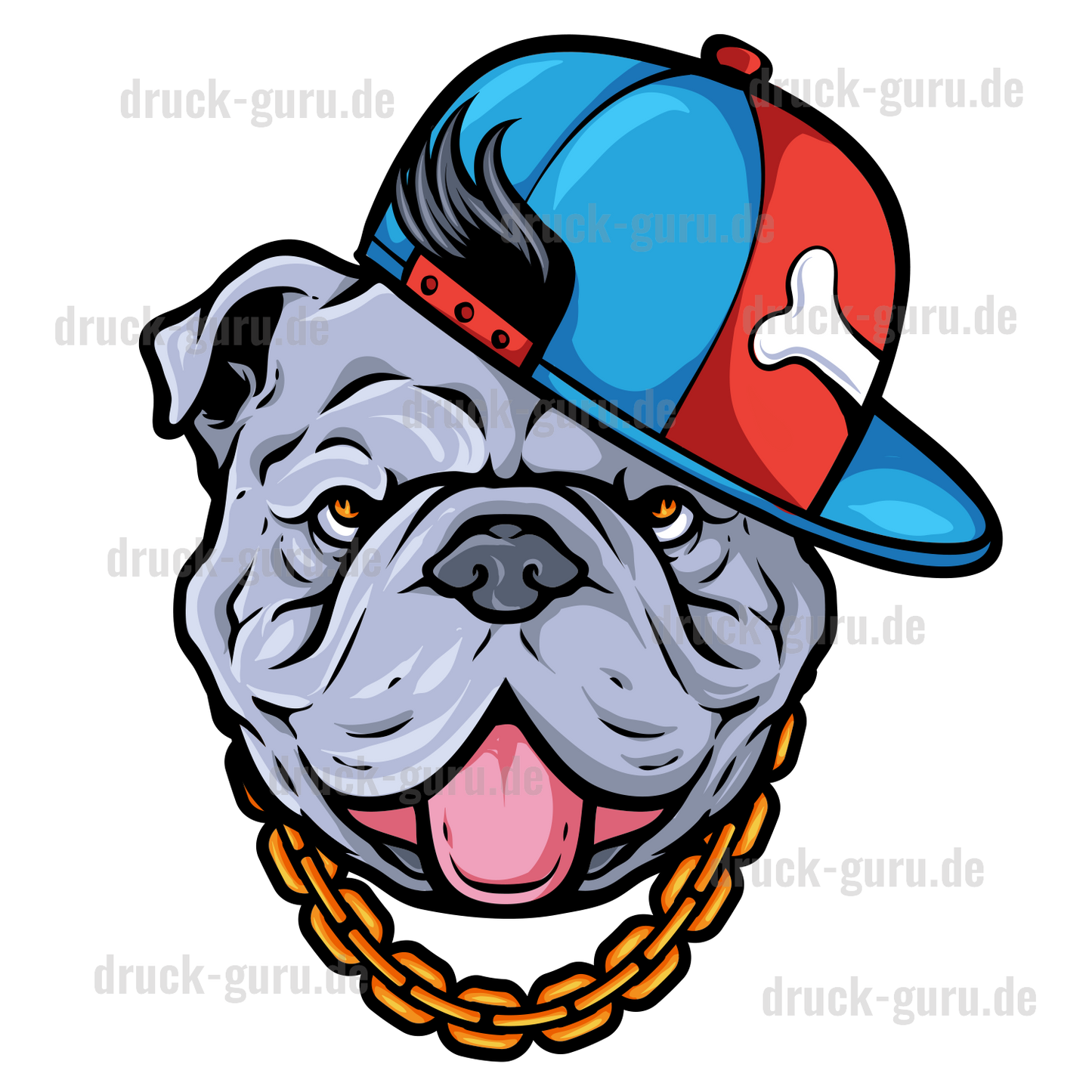 Bügelbild "Cap-Dog" druck-guru