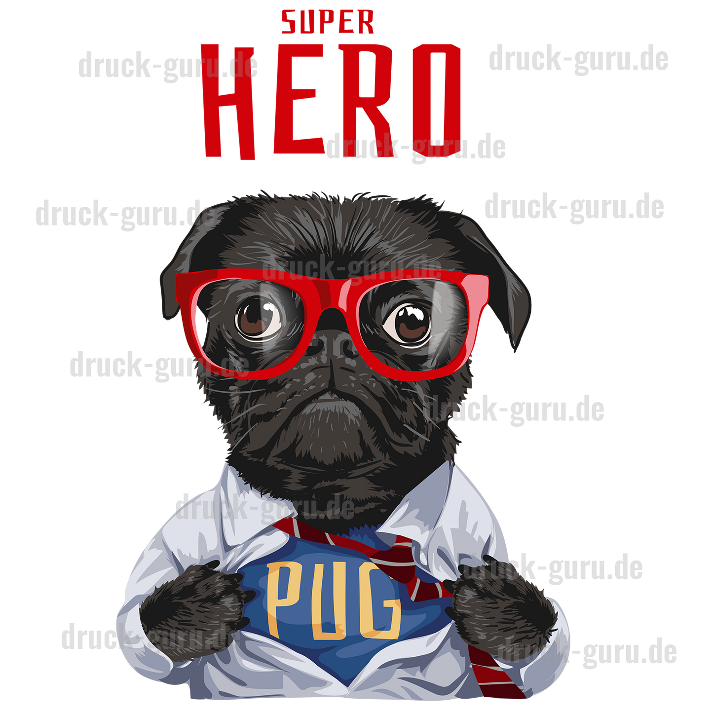 Bügelbild "Super Hero druck-guru