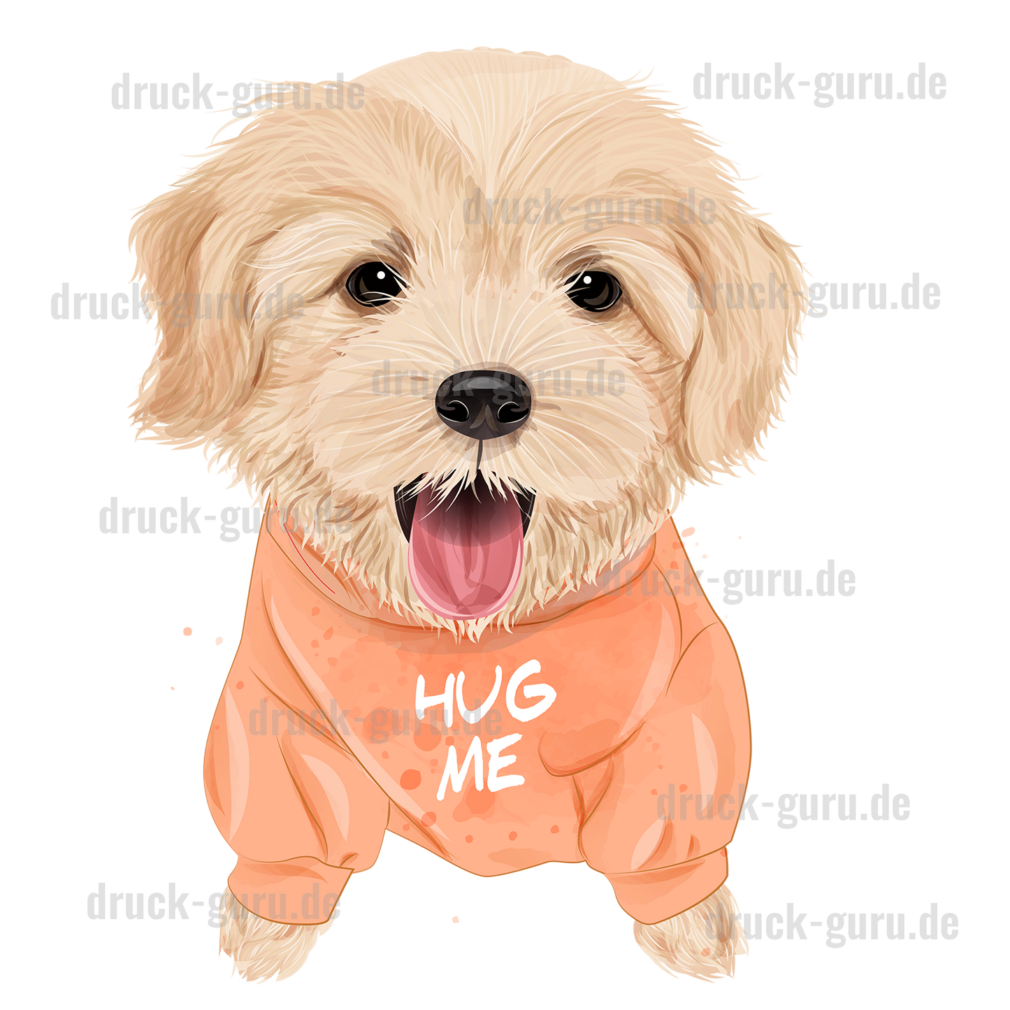 Bügelbild "Hug me" druck-guru
