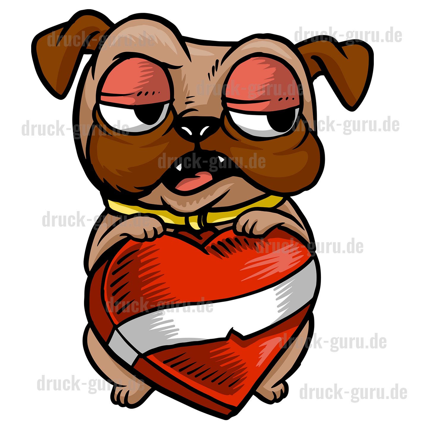 Bügelbild "Heart Dog" druck-guru