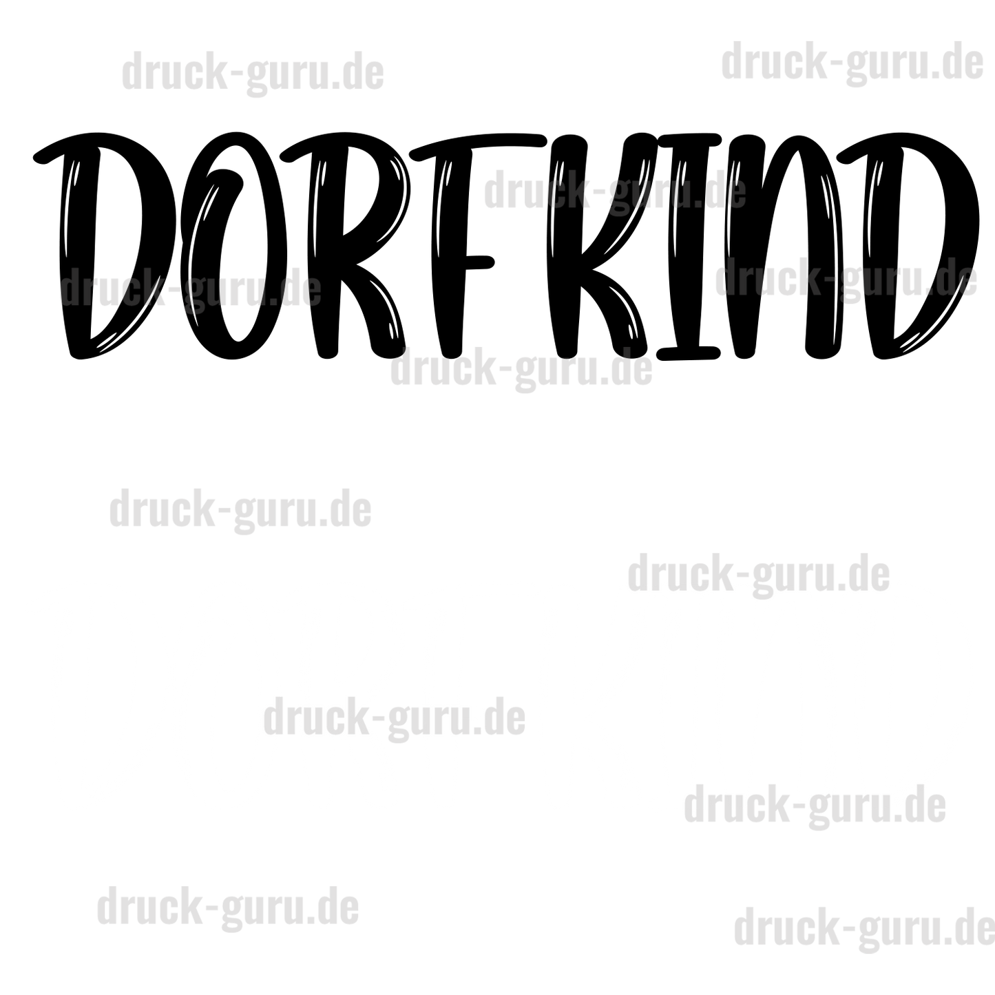 Bügelbild "Dorfkind Schriftzug " druck-guru