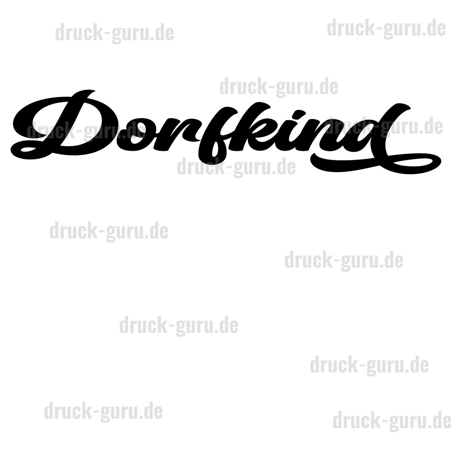 Bügelbild "Schriftzug Dorfkind" druck-guru