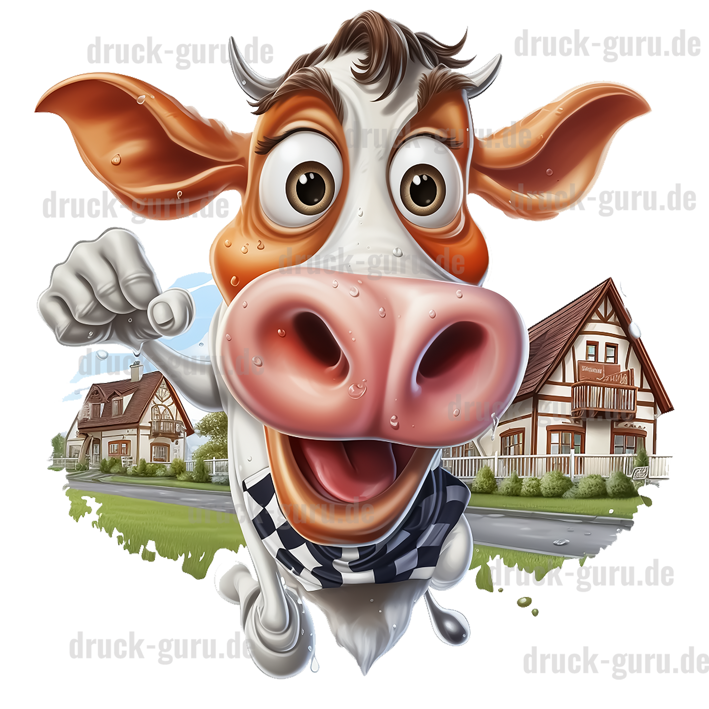 Bügelbild "Kuh Fanny" druck-guru