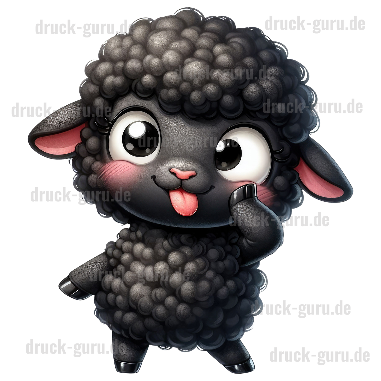 Bügelbild "Funny Black Sheep" druck-guru