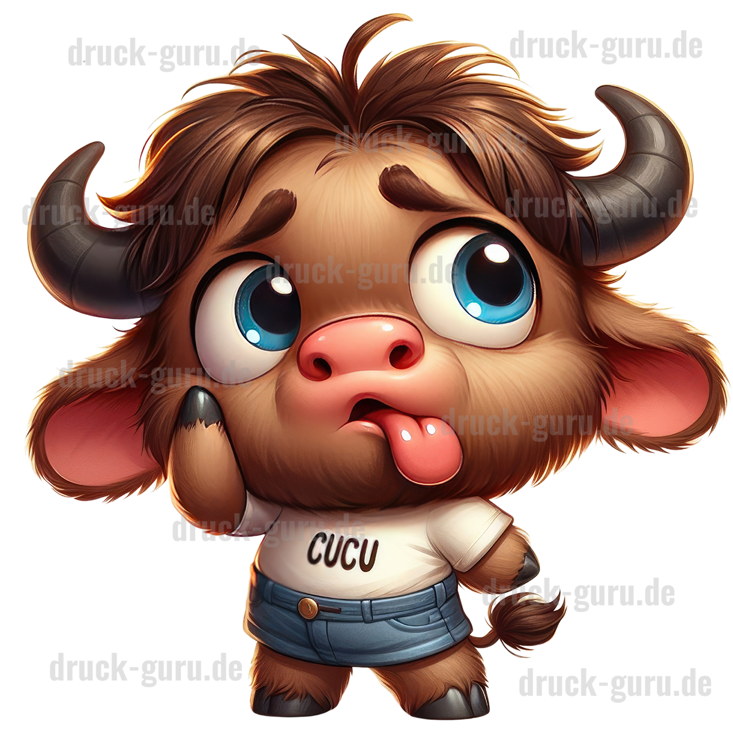 Bügelbild "Funny Kuh" druck-guru