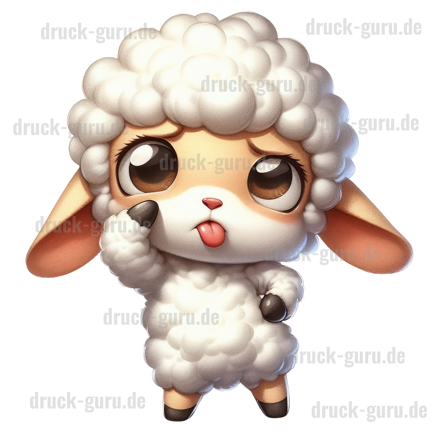 Bügelbild "Funny White Sheep" druck-guru