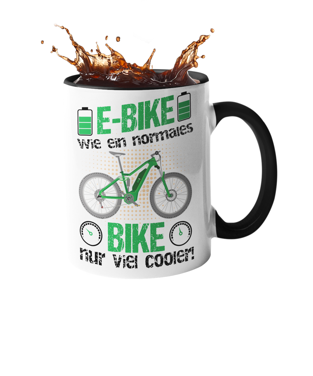 Tasse "E-Bike - Wie ein normales Bike nur viel cooler" Handmade-Lifestyle