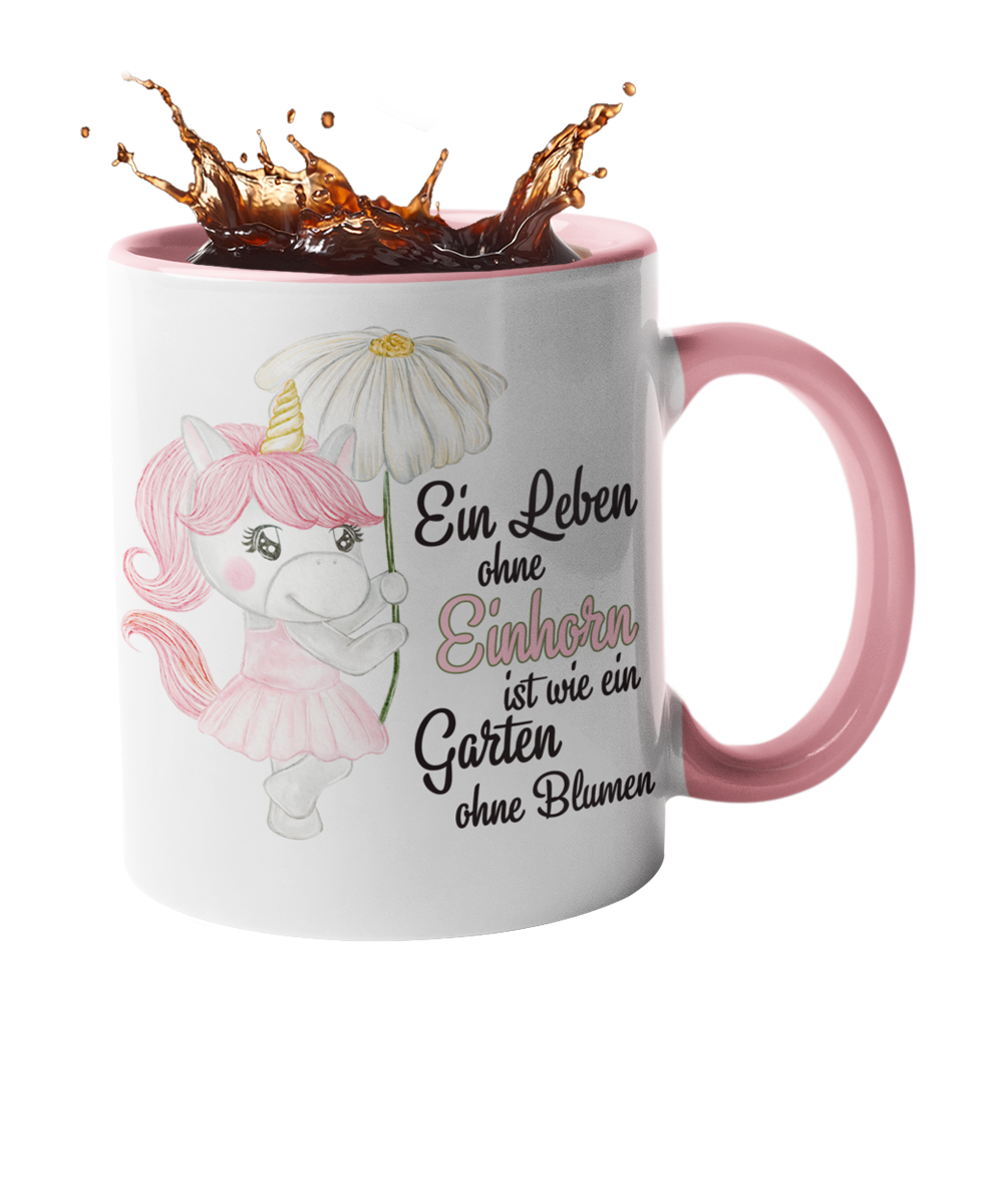Tasse Einhorn mit Spruch "Leben ohne Einhorn" Handmade-Lifestyle