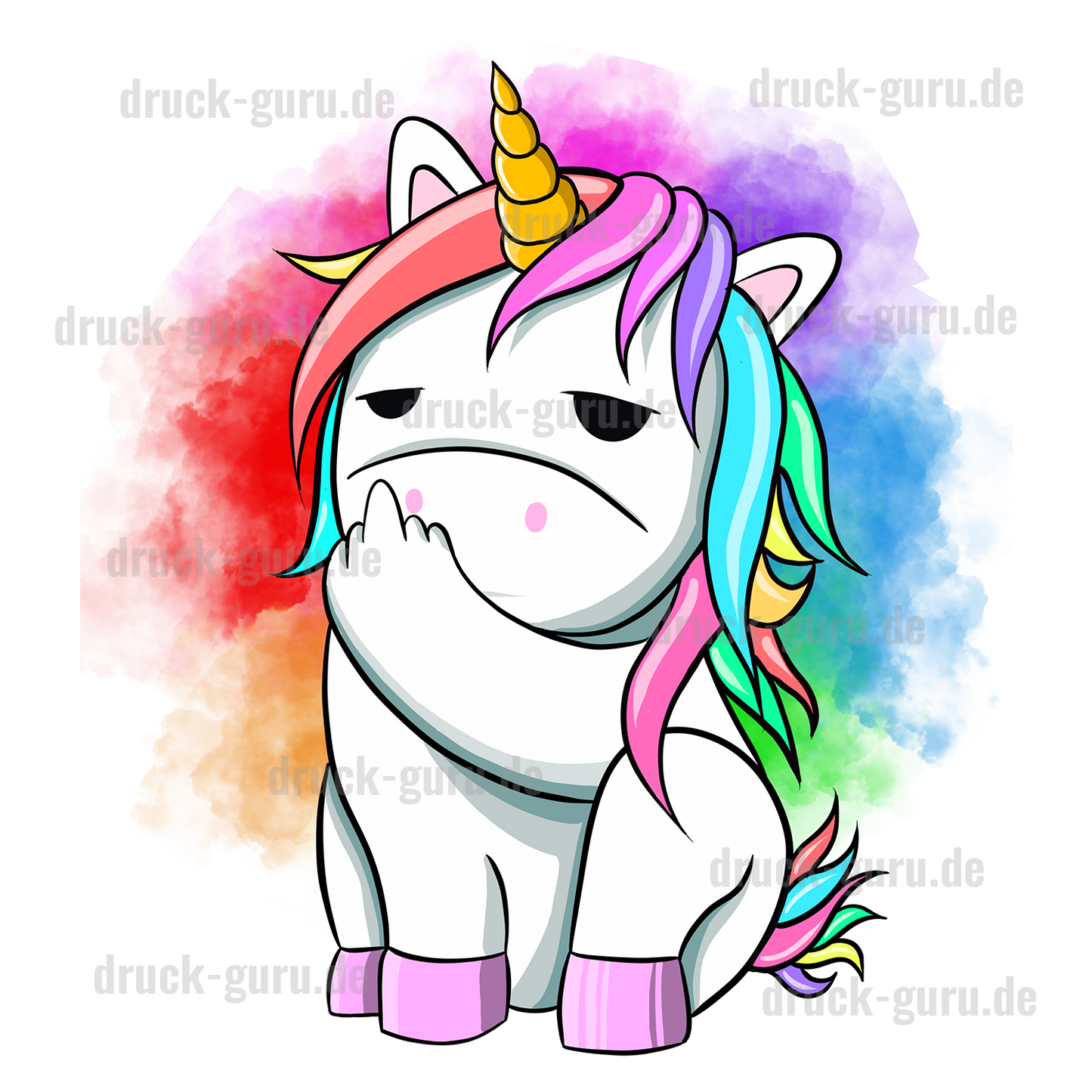 Bügelbild "Einhorn Peggy" druck-guru