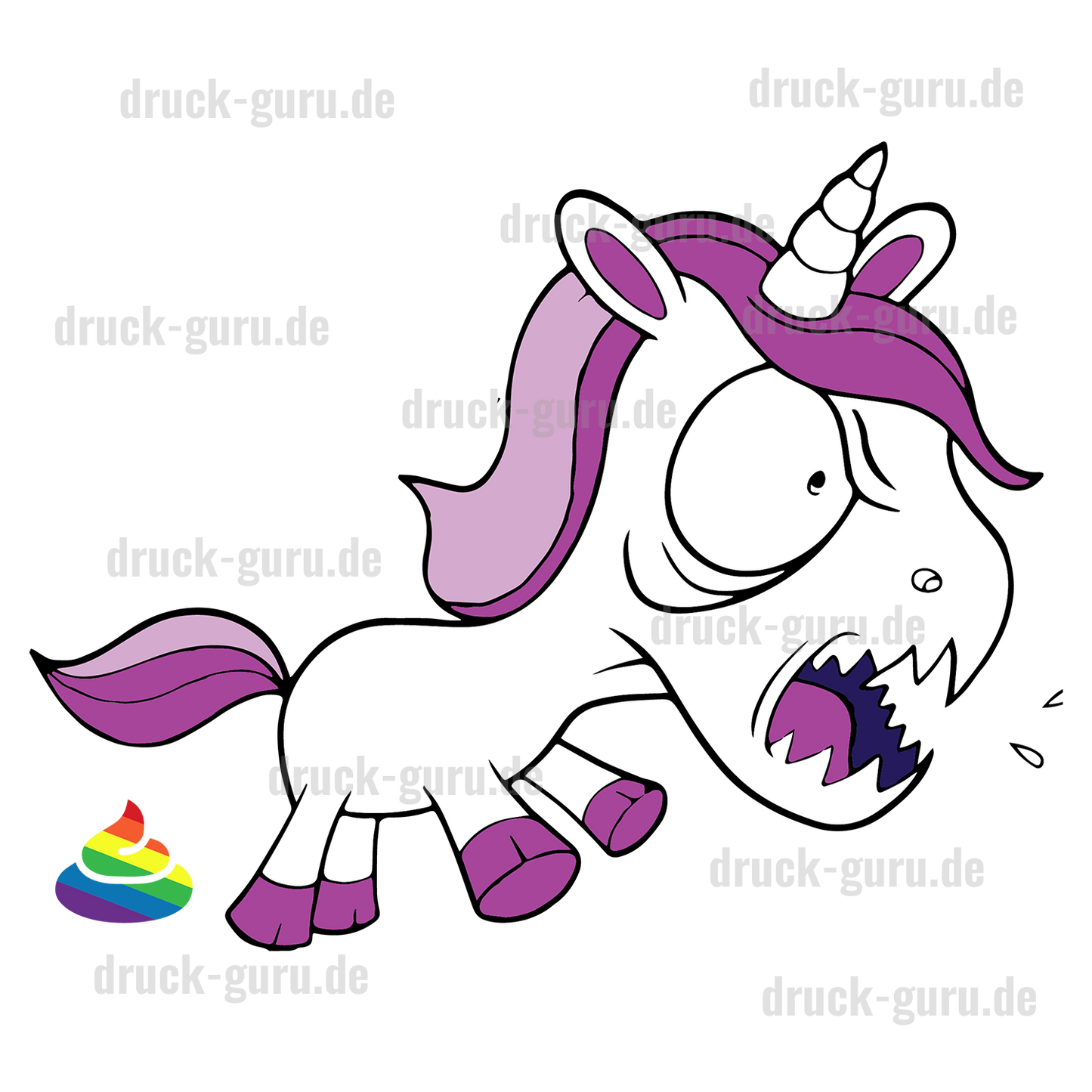 Bügelbild "Einhorn Hardy" druck-guru