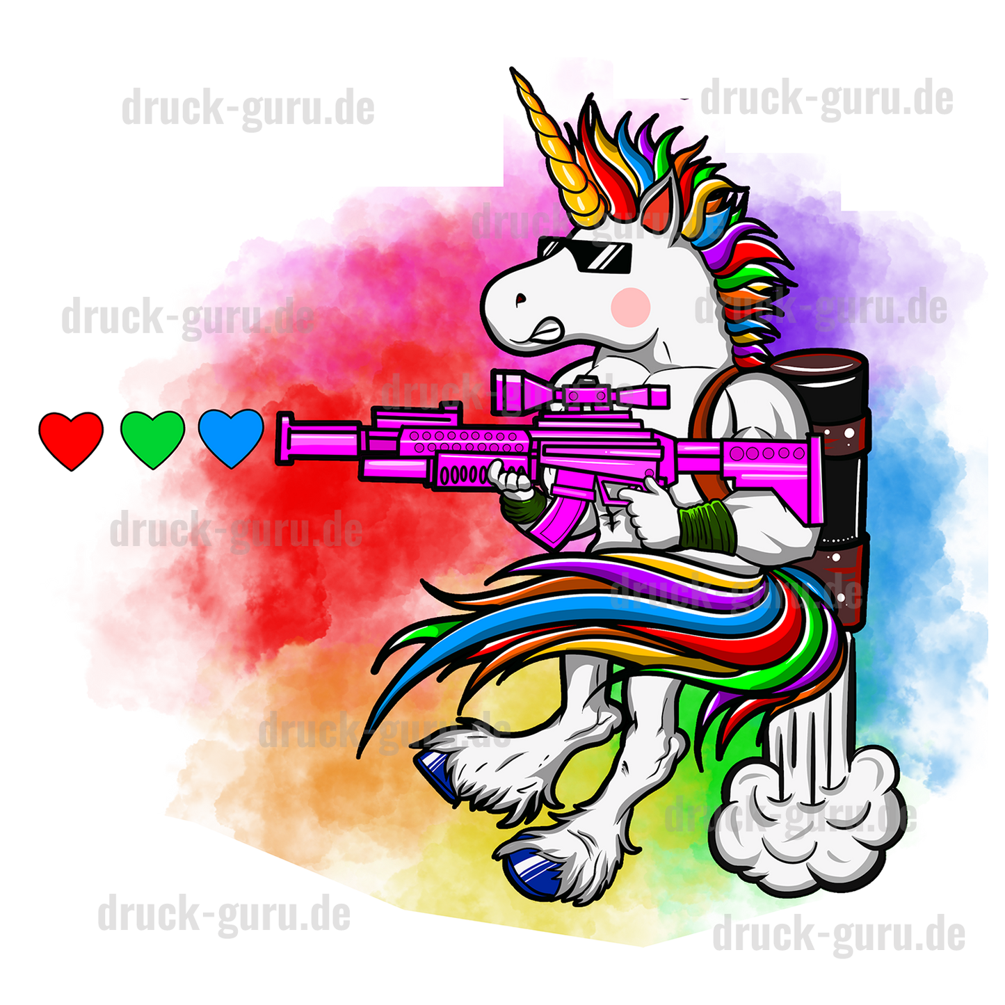 Bügelbild "Einhorn Schwester Hilo" druck-guru