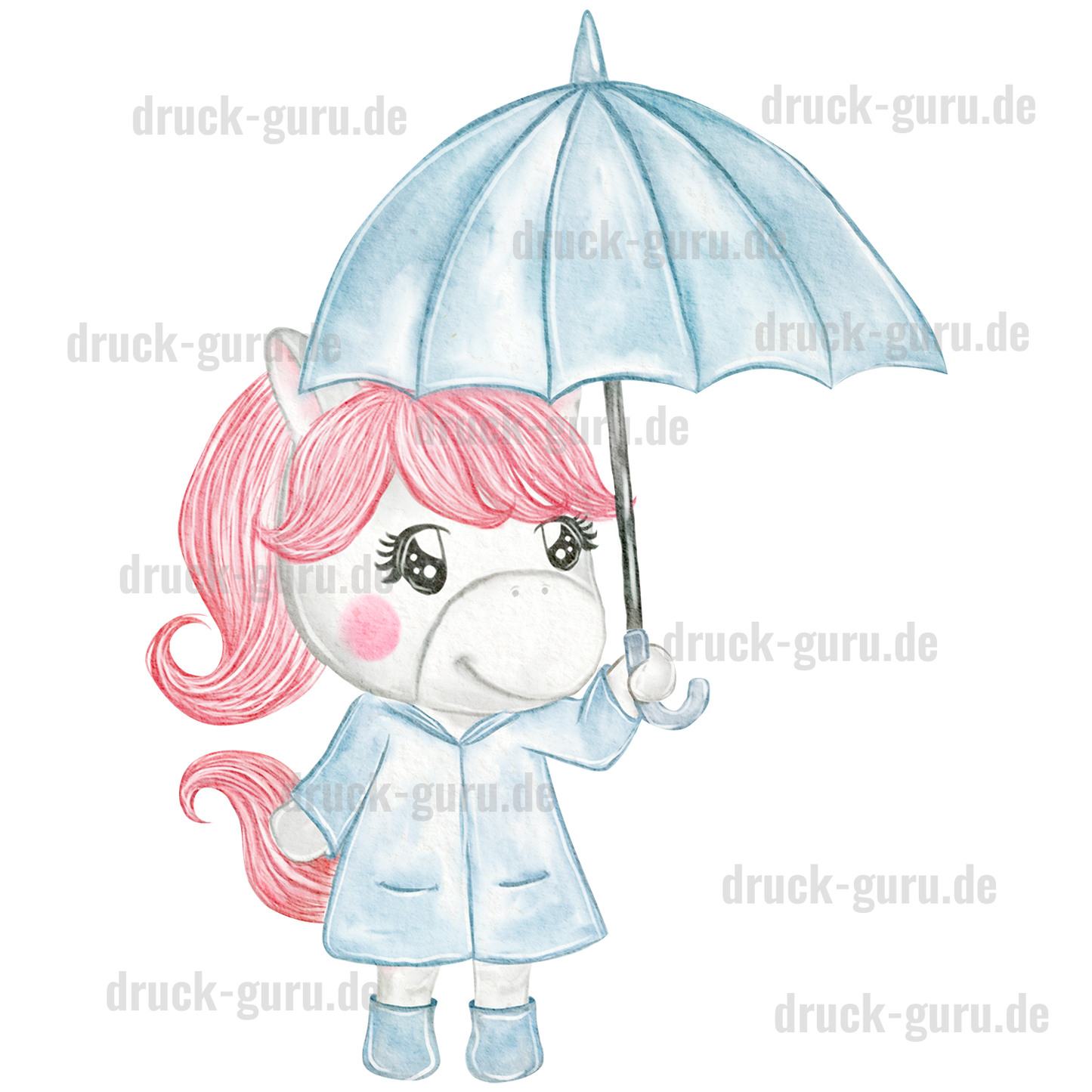 Bügelbild "Einhorn Umbrella Tanja" druck-guru
