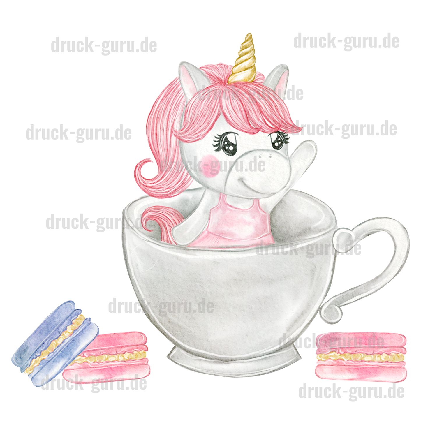 Bügelbild "Einhorn Mug Doris" druck-guru