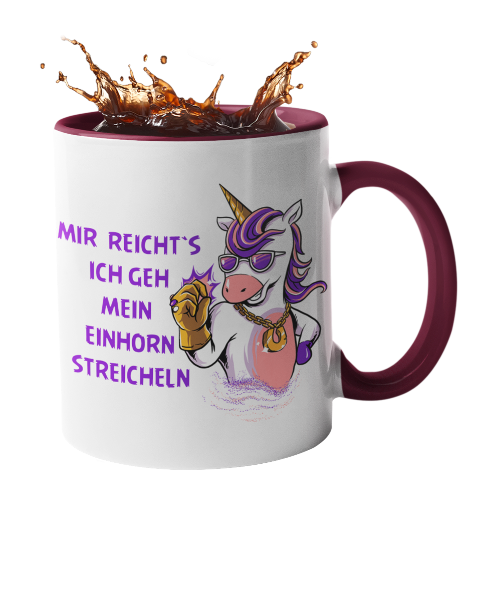 Tasse Einhorn mit Spruch "Mein Einhorn streicheln" Handmade-Lifestyle