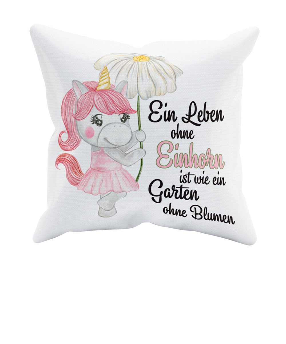 Kissen Einhorn "Leben ohne Einhorn" Handmade-Lifestyle