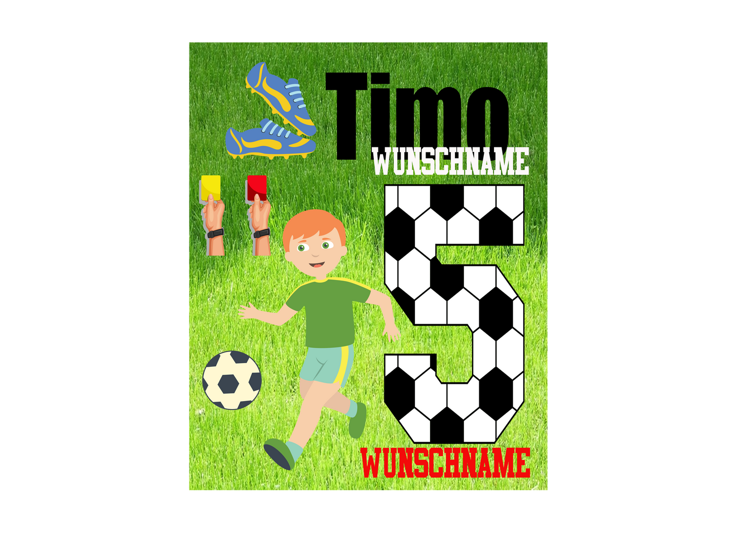 Bügelbild DTF-Transfer Kindergeburtstag |Fußball|| druck-guru