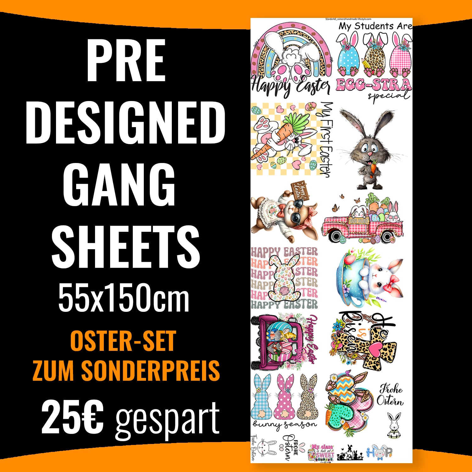 PRE-DESIGND-GANG SHEET |Ostern| druck-guru