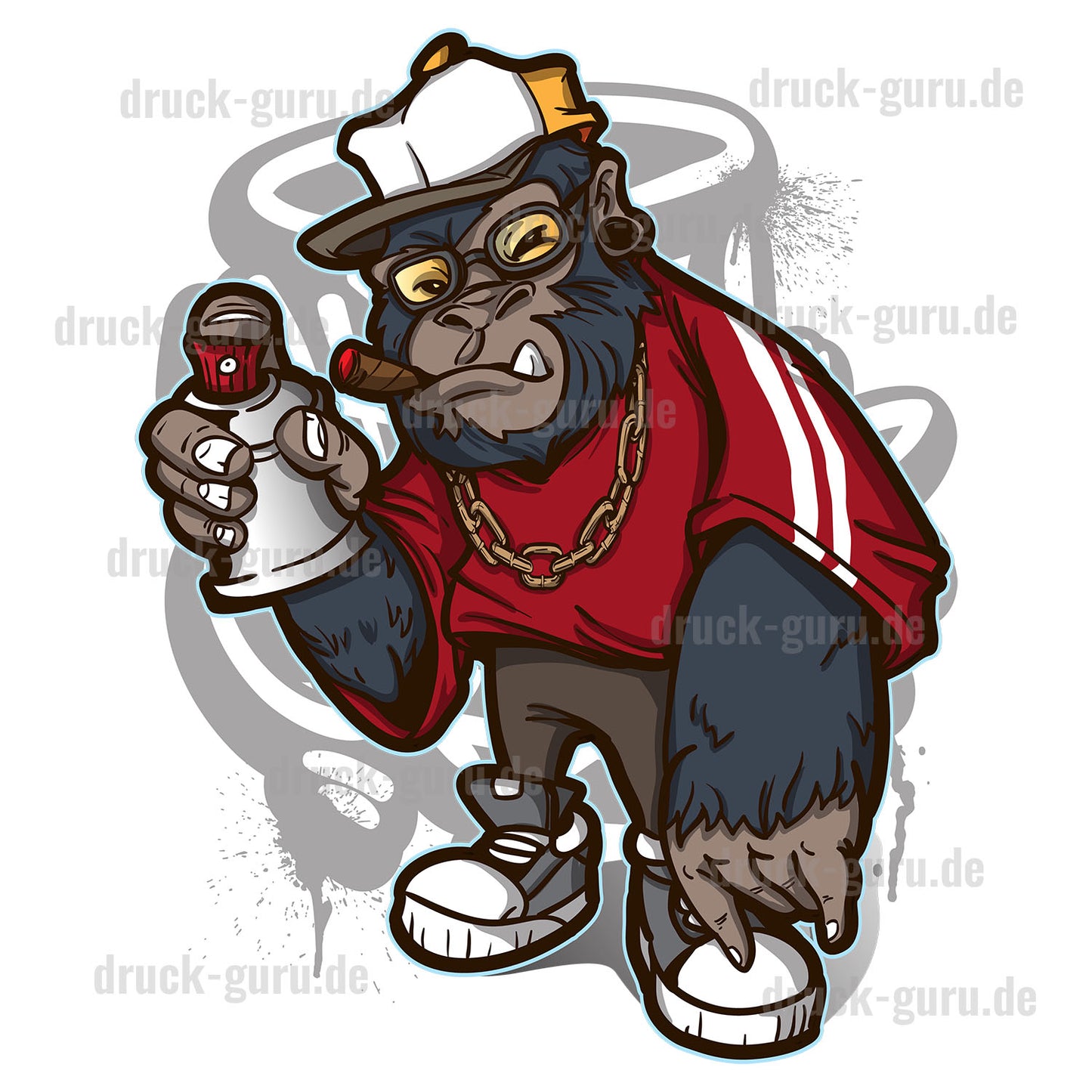 Bügelbild "Spray Monkey" druck-guru