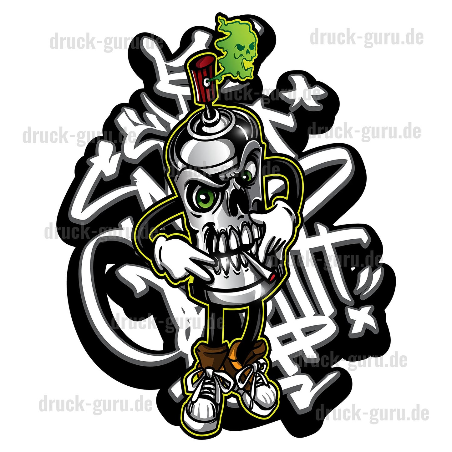 Bügelbild "Graffiti Erno" druck-guru