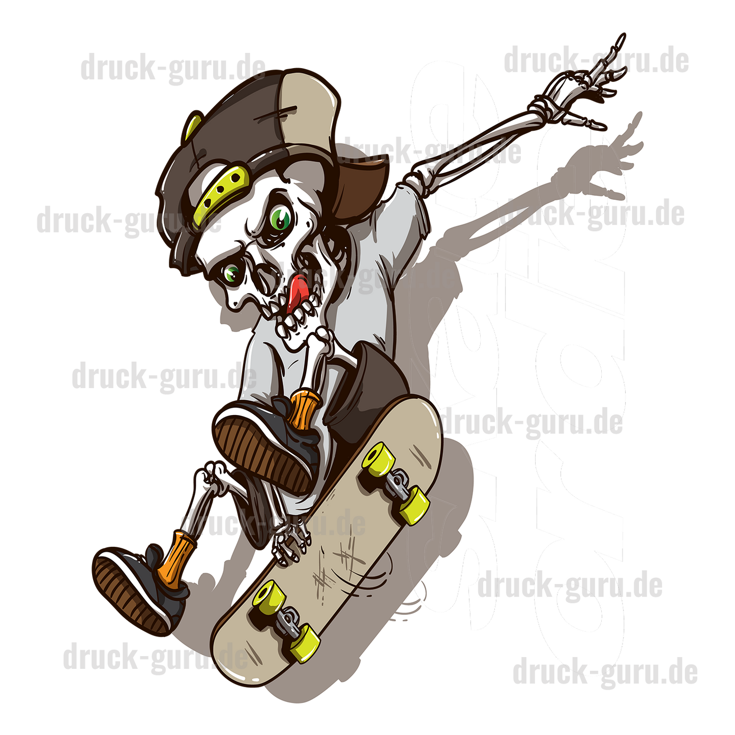Bügelbild "Graffiti Skull Skate" druck-guru