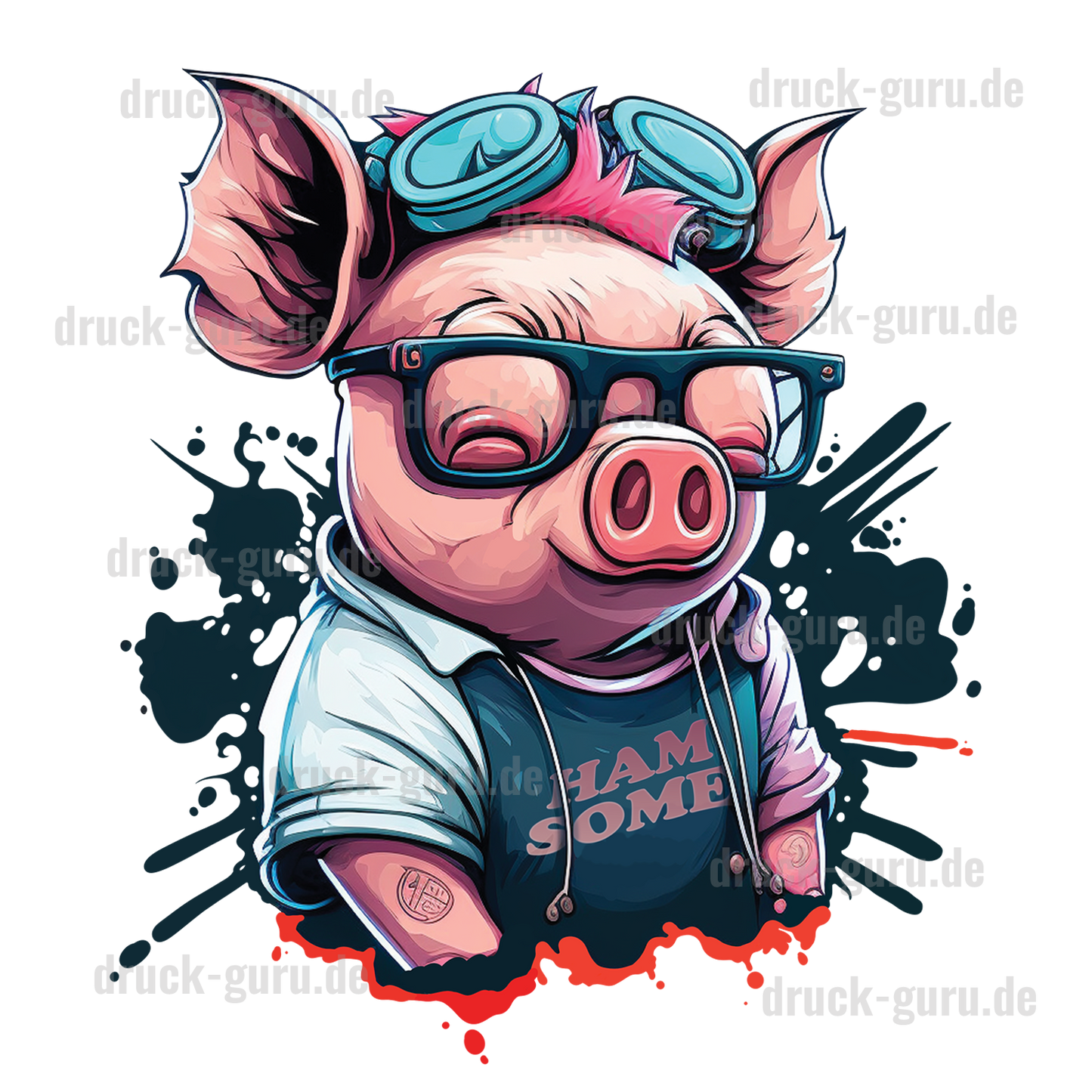 Bügelbild "Graffiti Ham Some" druck-guru