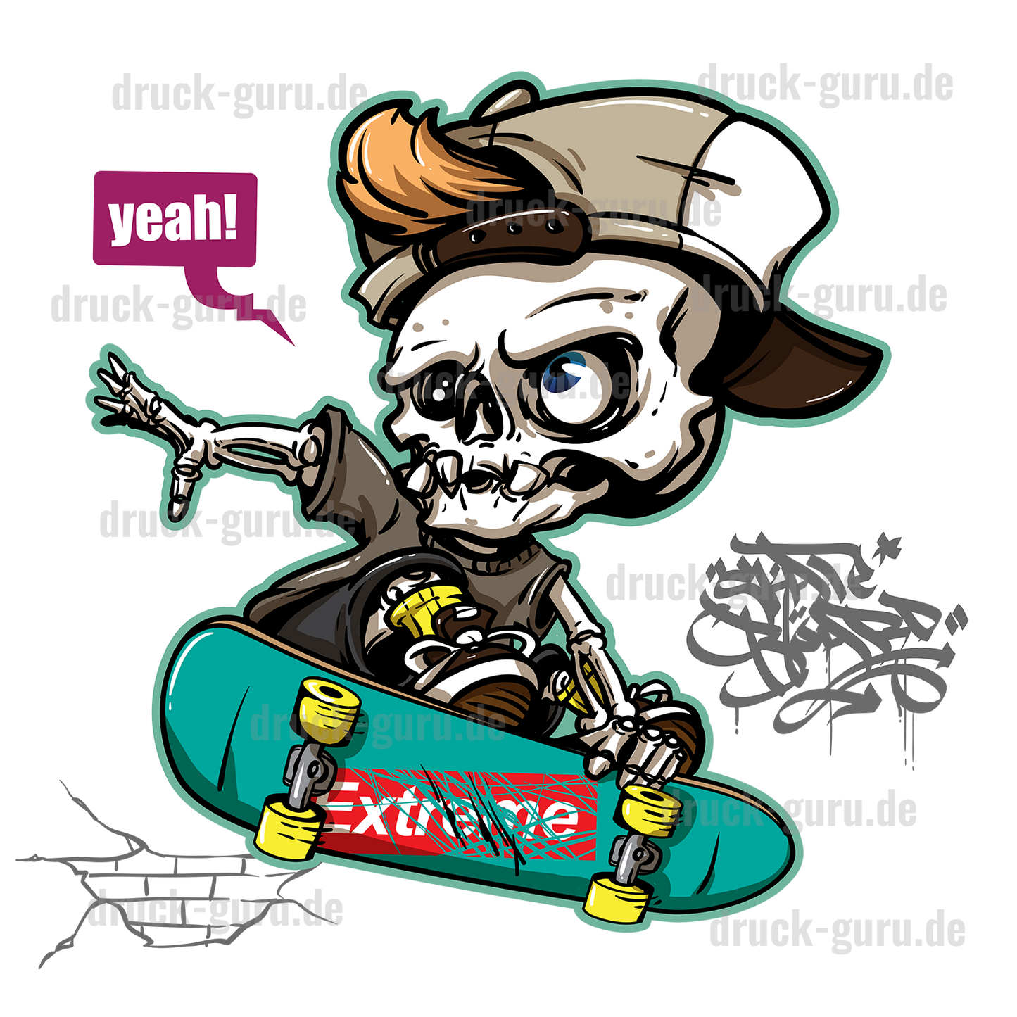 Bügelbild "Graffiti Extreme Yeah " druck-guru