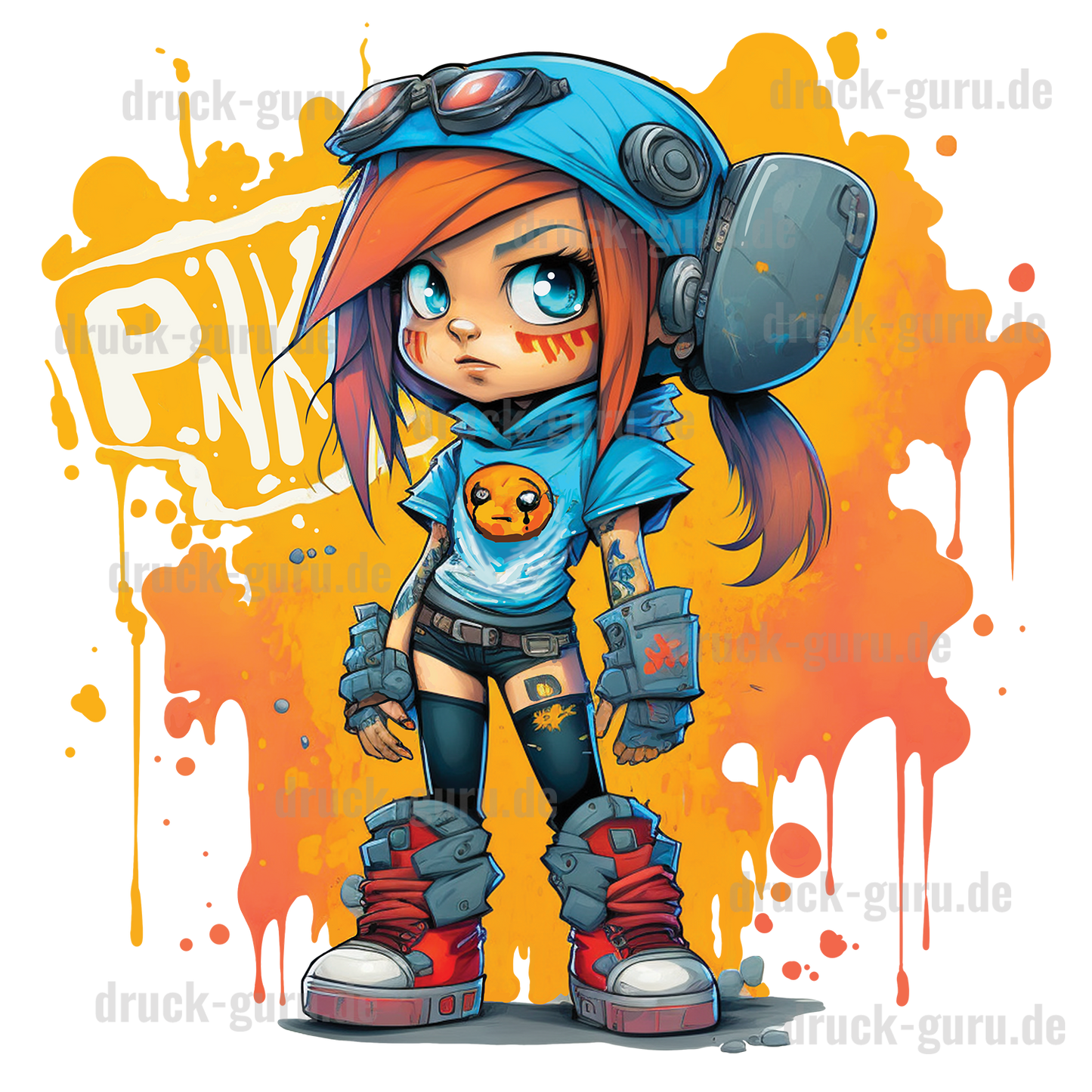 Bügelbild "Graffiti Pink Lady" druck-guru