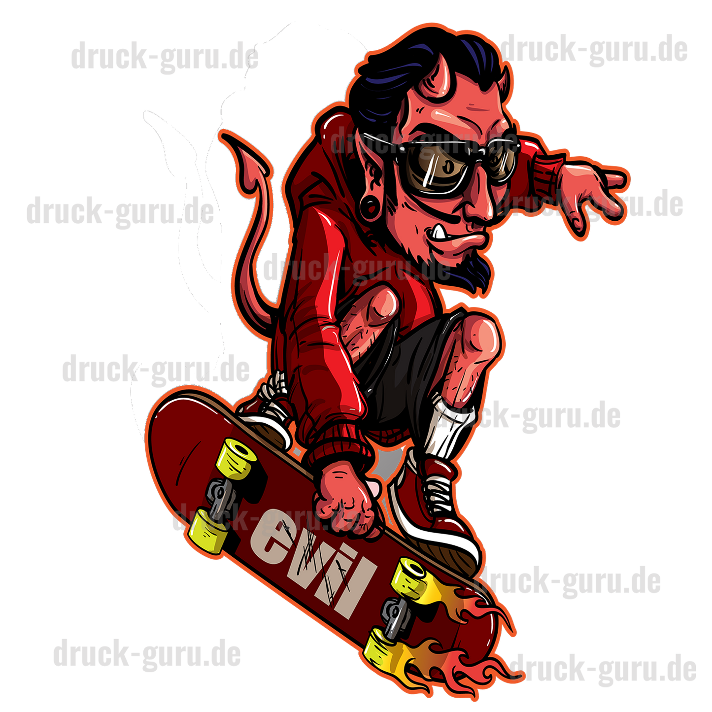 Bügelbild "Graffiti Red Devil" druck-guru