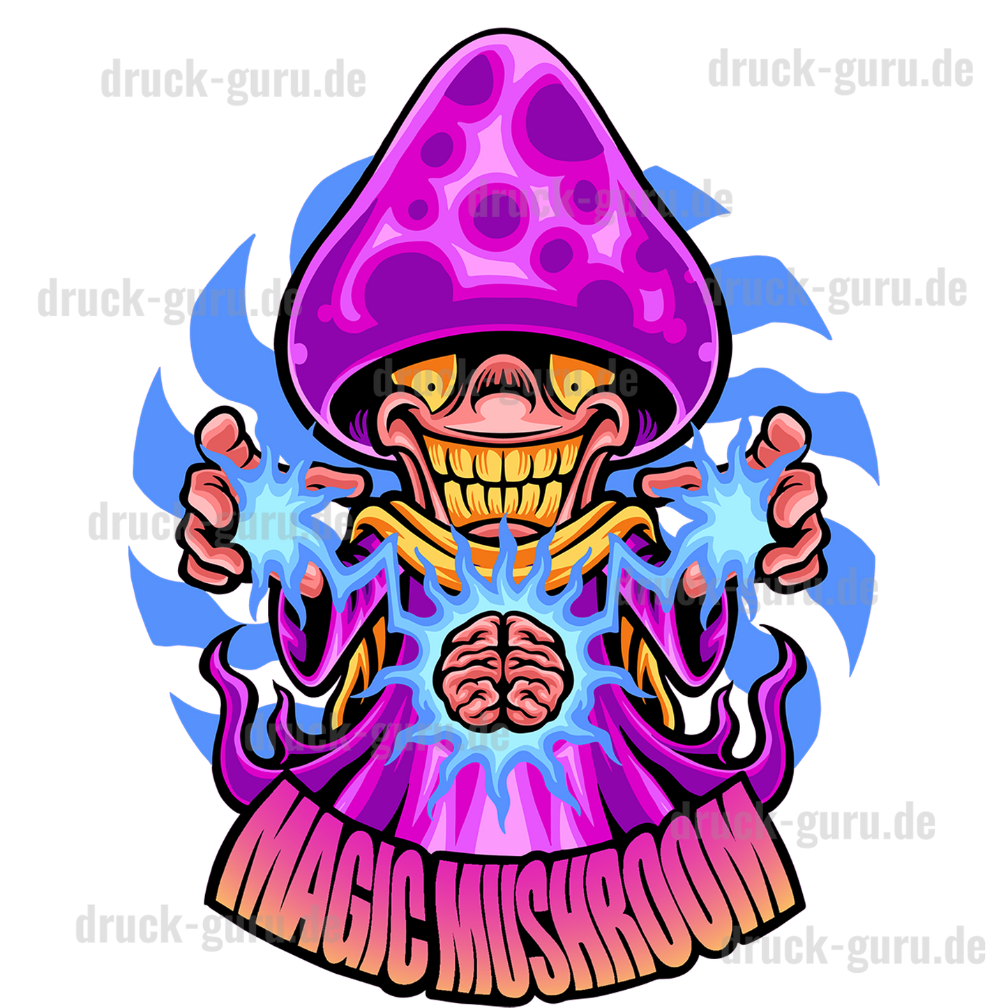 Bügelbild "Graffiti Magic Mushroom" druck-guru