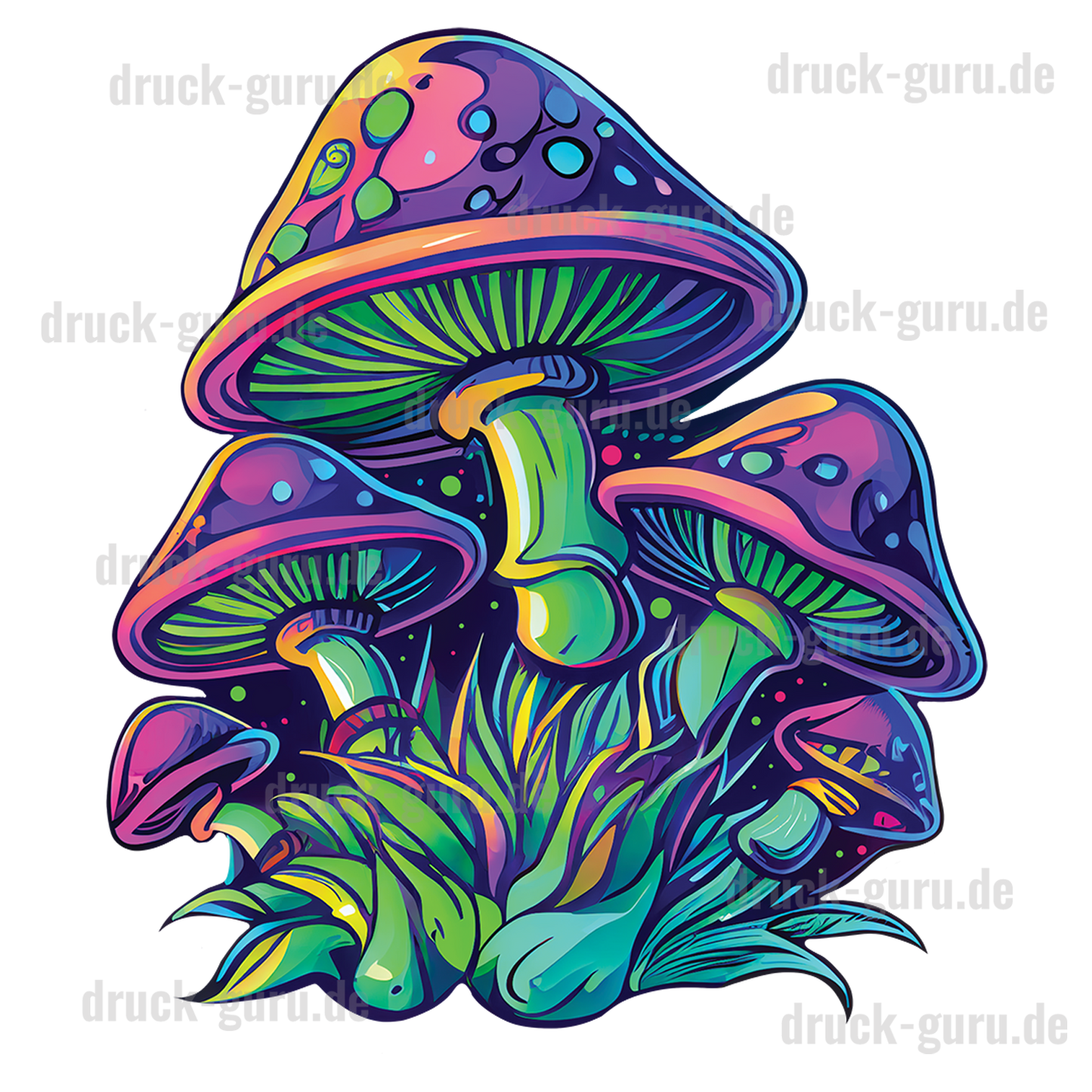 Bügelbild "Graffiti Mushroom" druck-guru