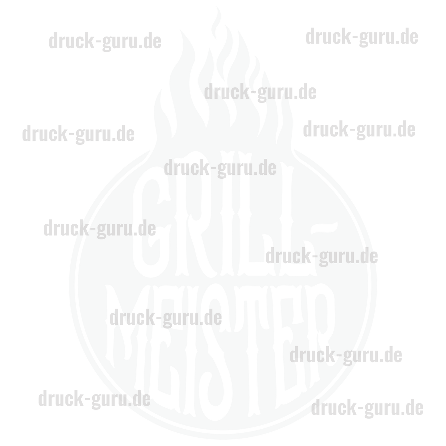 Bügelbild "Grill Master weiß" druck-guru