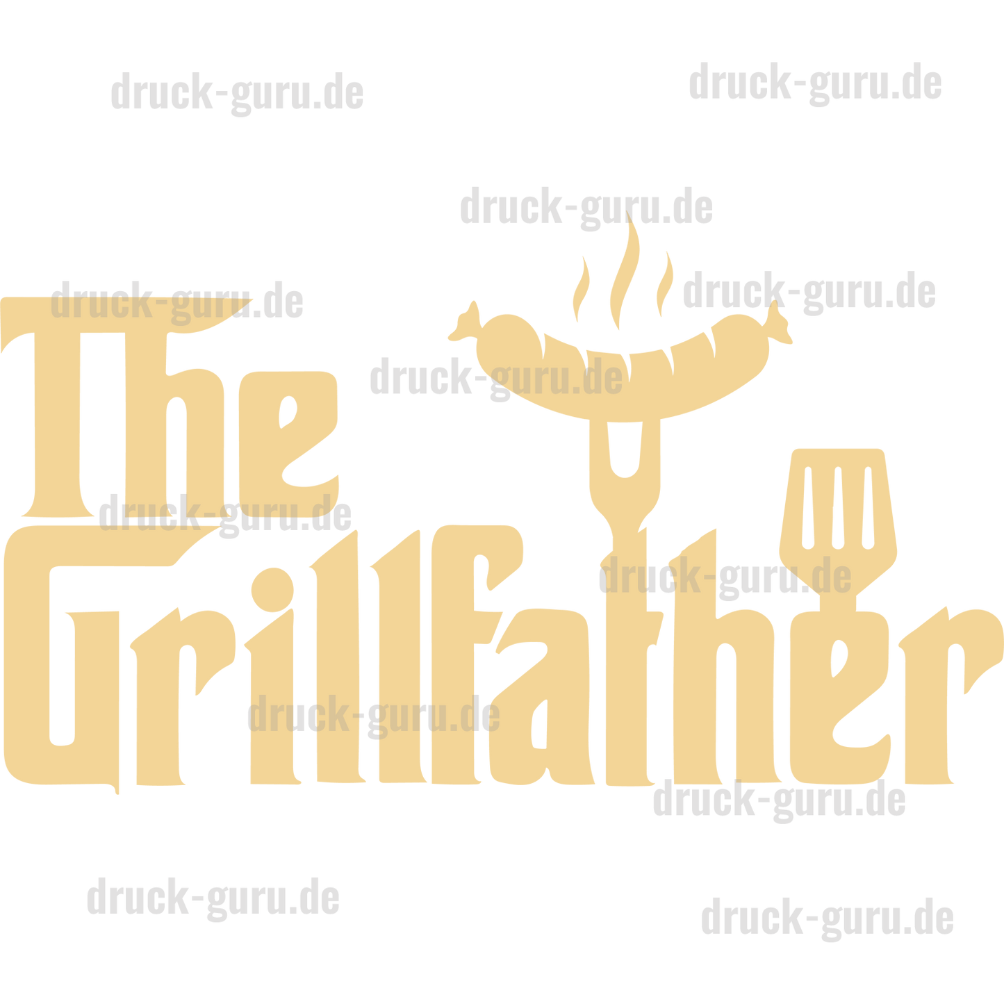 Bügelbild Grillfather" druck-guru